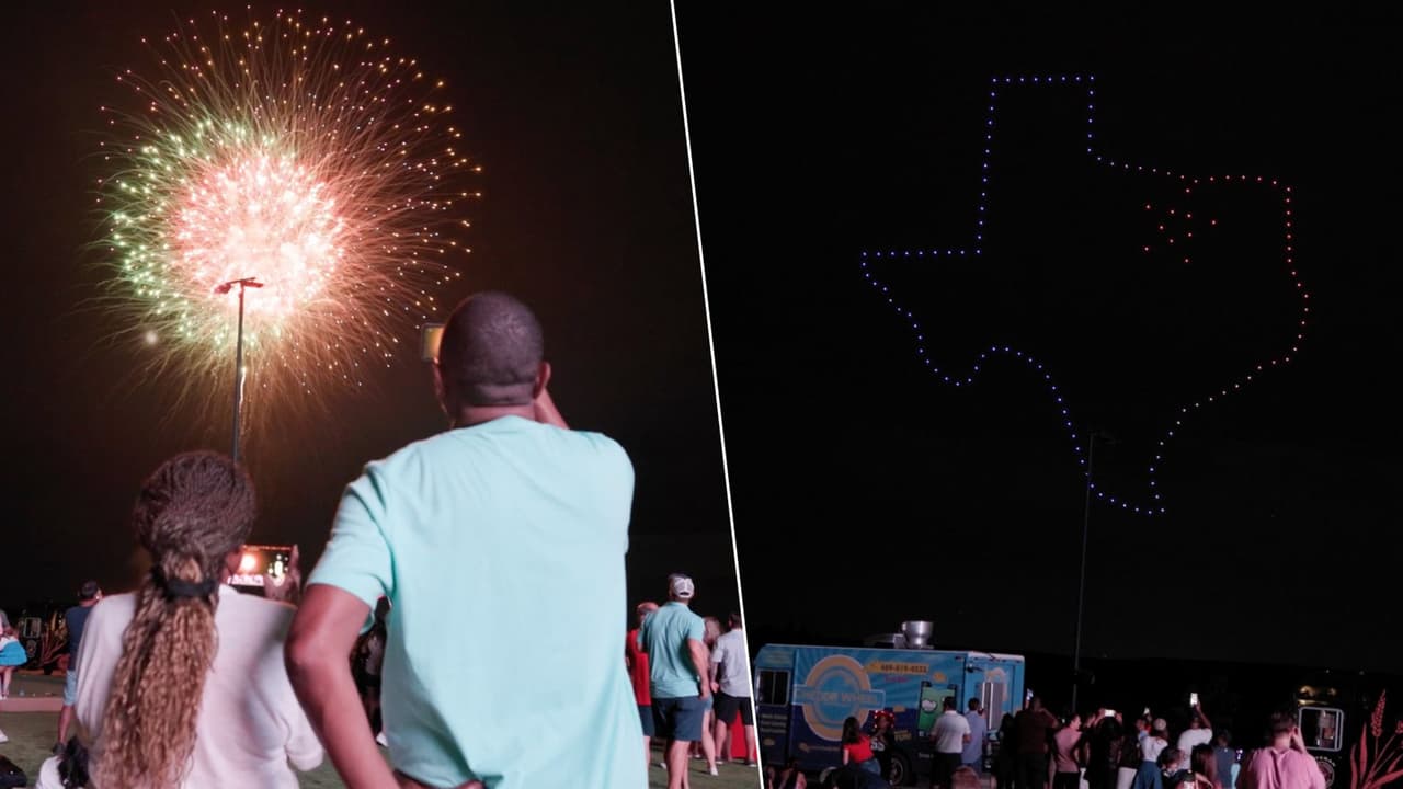 Un show de drones y pirotecnia, así fue la celebración previa al 4 de julio en Frisco, Texas