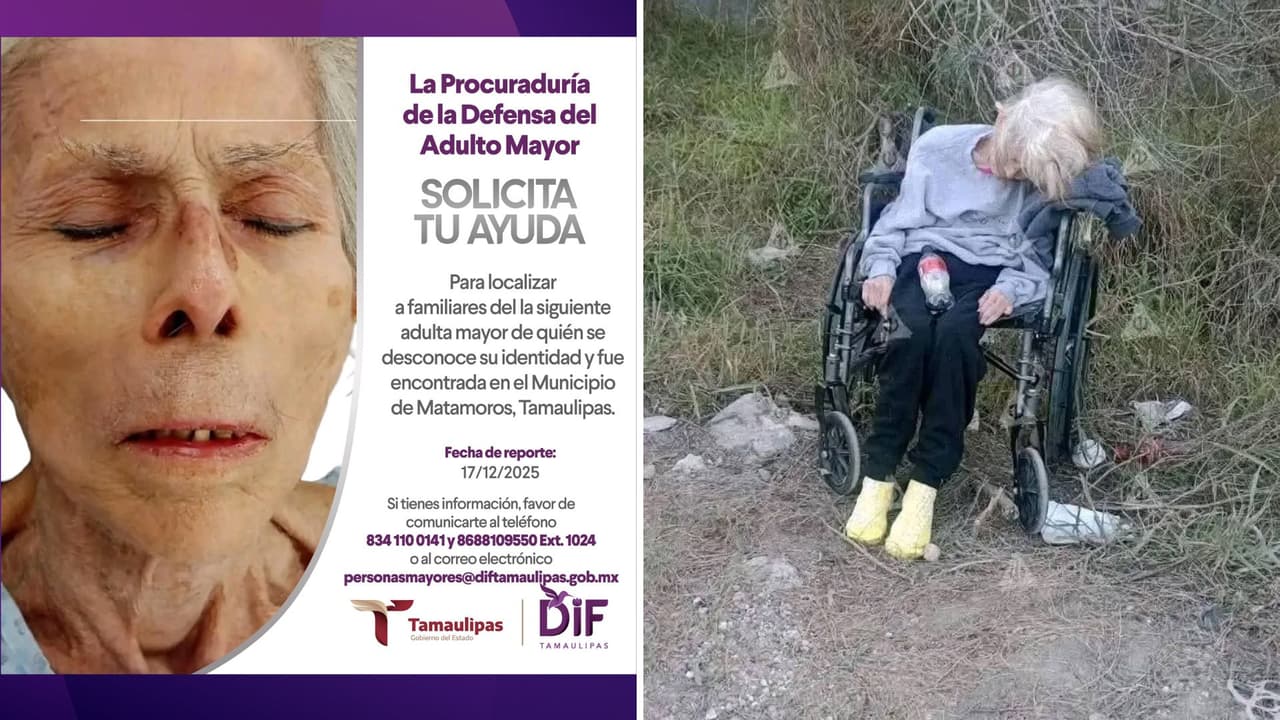 Abandonan a anciana en carretera de Tamaulipas, México; la mujer es originaria de Laredo, Texas