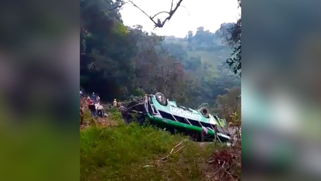 Tragedia en México: autobús cae a un barranco y deja al menos 10 muertos y 20 heridos