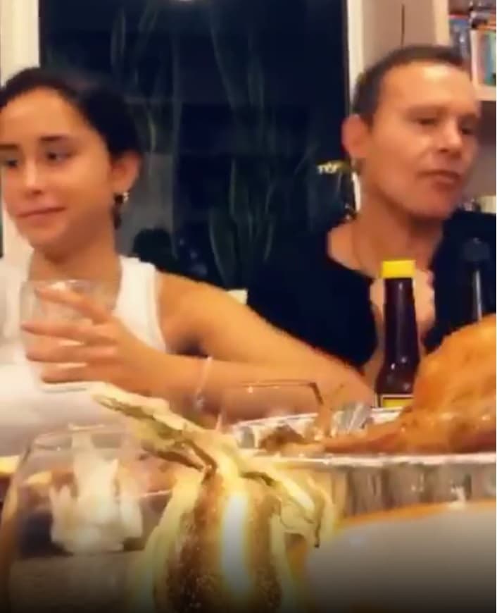 El conductor mexicano pasó el día completo con su hija Hannah, quien llegó de Los Ángeles para la celebración.