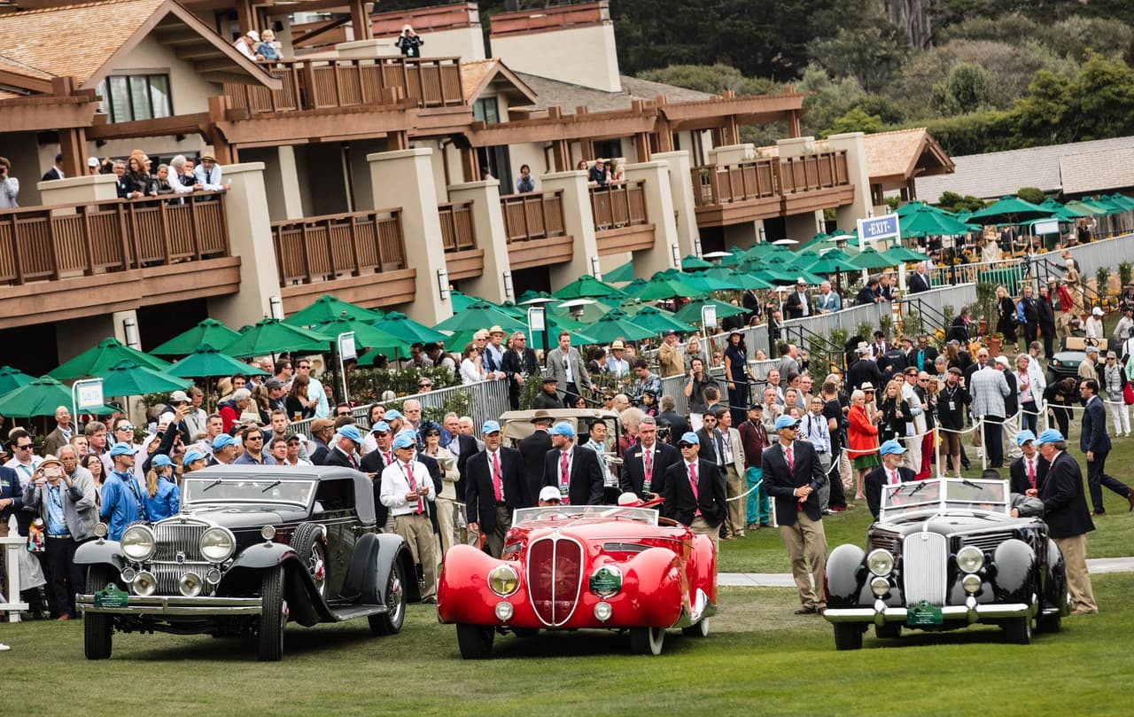 Los 
<b>tres finalistas </b>para el trofeo como '
<b>Mejor Auto del Show</b>' 2016 fueron, de izquierda a derecha: el 
<b>Stutz DV-32 LeBaron Convertible Victoria</b> de 1931, el 
<b>Delahaye 165 Figoni y Falaschi Cabriolet</b> de 1938 y el 
<b>Lancia Astura Pinin Farina Cabroilet</b> de 1936.