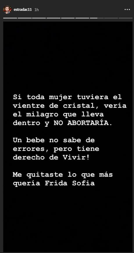 Fue con este reclamo que el modelo dio su primeras declaraciones tras el escándalo que el pasado 14 de agosto desató Frida Sofía al confirmar el aborto que se practicó.