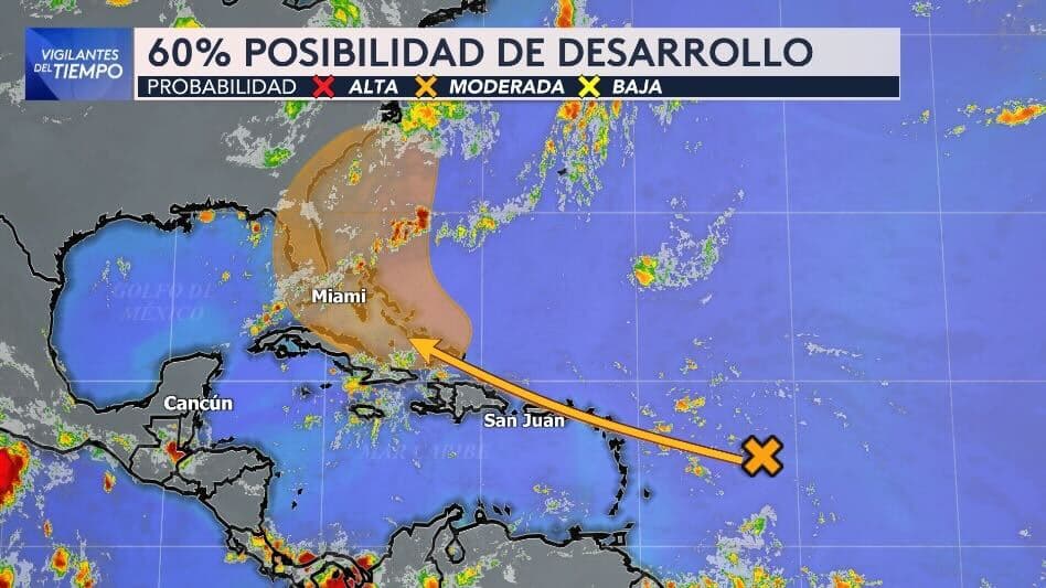 Aumenta a 60% el riesgo de que se forme una tormenta tropical rumbo a Florida: dos posibles escenarios para los próximos días
