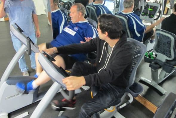 La bicicleta elíptica es ideal para hacer cardio.