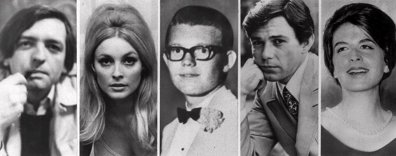 Las cinco víctimas asesinadas la noche del 9 de agosto de 1969 en la mansión de Roman Polanski. De izquierda a derecha: Voityck Frykowski, Sharon Tate, Stephen Parent, Jay Sebring y Abigail Folger.