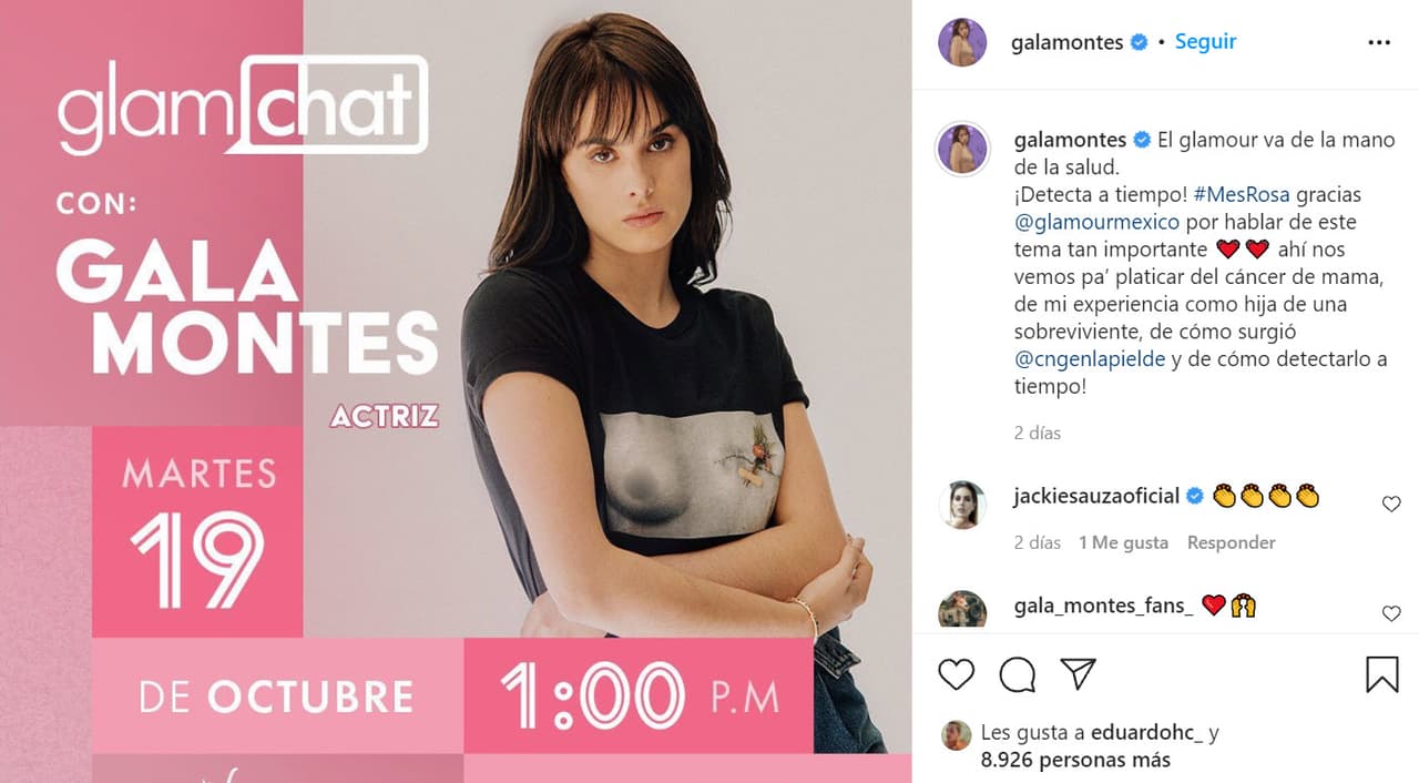 La iniciativa es fomentada por la protagonista de 
<b>Diseñando Tu Amor</b>, Gala Montes, quien en su cuenta publicó fotos de algunas de las mujeres famosas que la apoyan a ella y a la fundación. 
<br>