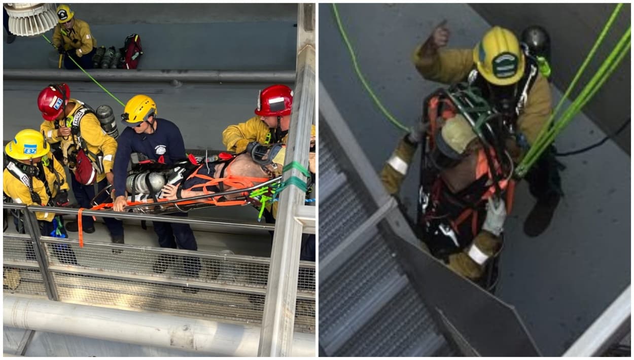 Bomberos del condado de Kern realizan prácticas en espacios cerrados