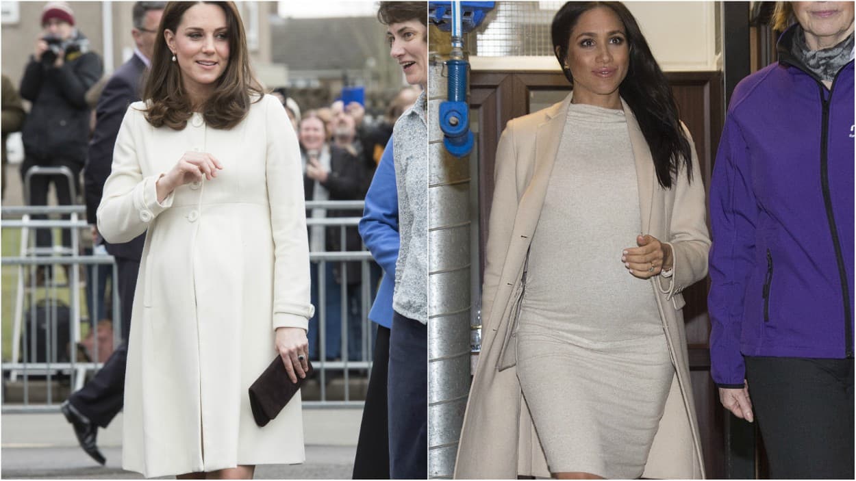 Meghan fue muy comparada con Kate en su primer embarazo aunque no coincidieron en la dulce espera, pues Middleton dio a luz al príncipe Louis el 23 de abril de 2018, mientras que Markle se convirtió en madre de Archie un año después, el 6 de mayo de 2019.