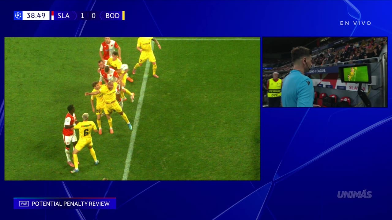 ¡Polémica arbitral en el Slavia Praga vs. Bodo/Glimt!
