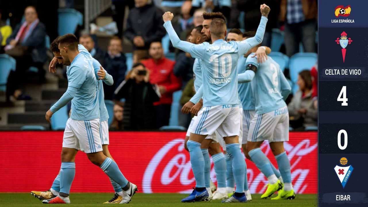 ¡Revive el Celta! Con goleada ante el Eibar, Mohamed se mantiene con vida en La Liga