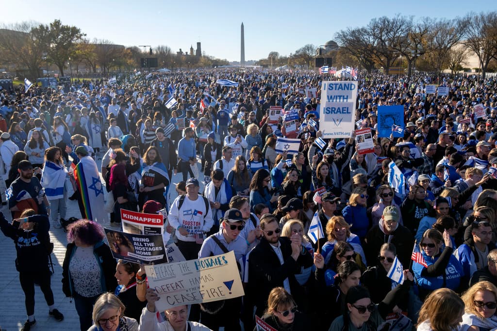 La “Marcha por Israel” concentró a decenas de miles de personas en Washington DC