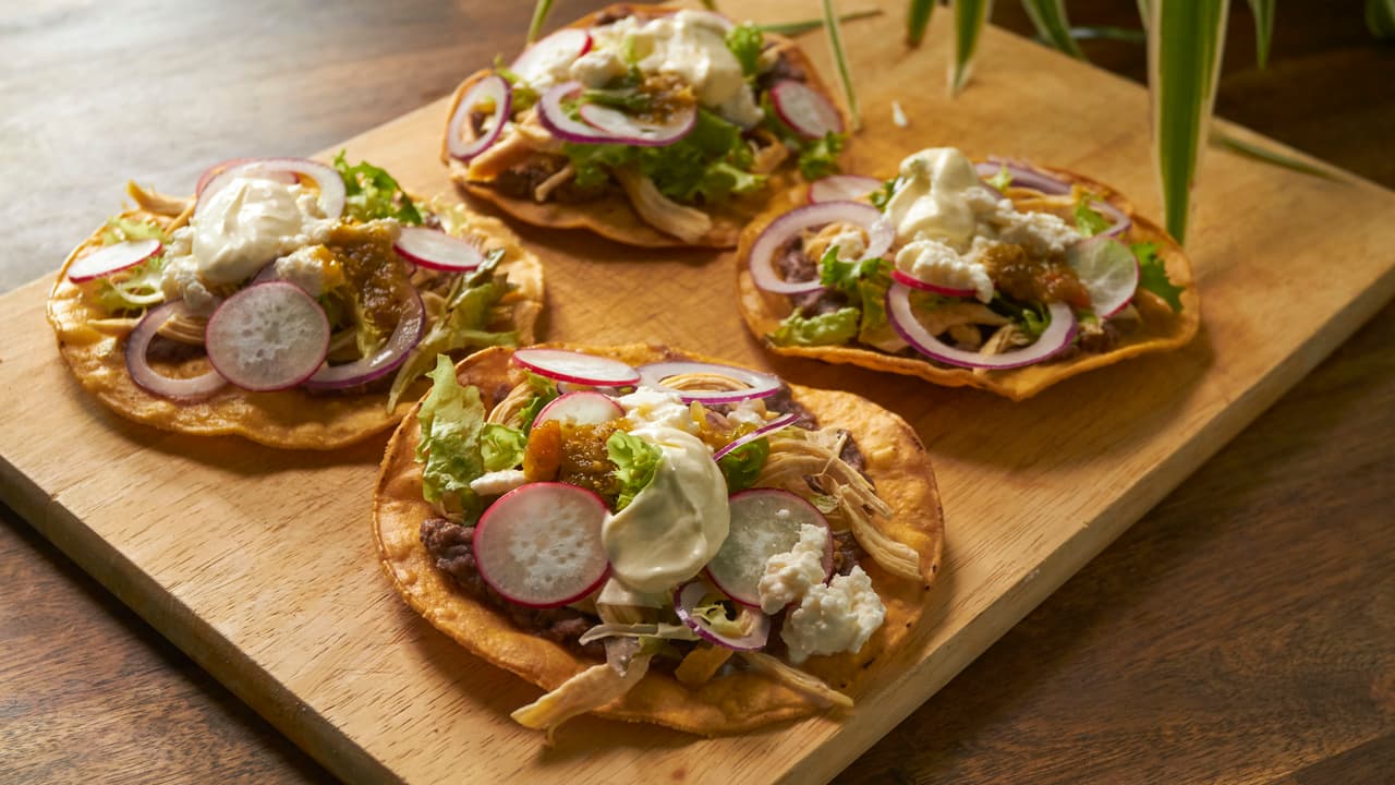 Tostadas de pollo