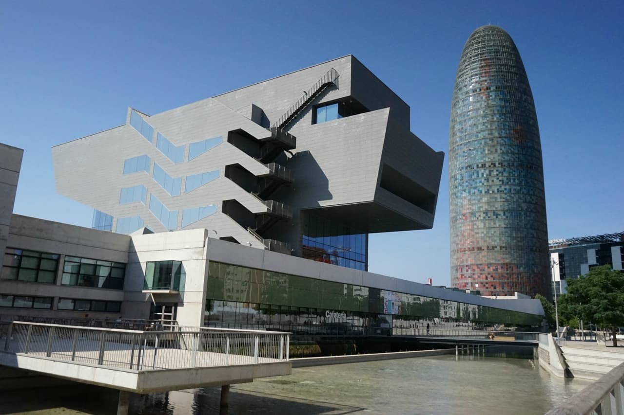 Jean Nouvel's Agbar Tower. Designed by Jean Nouvel, a French
<b> </b>architect, the shimmering colors give the impression of a shoot of water like a geyser. Photo courtesy of Aileen Quintana.