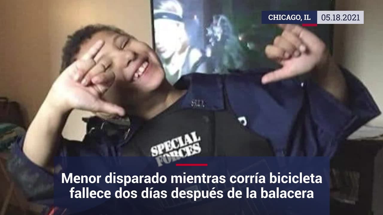 Menor de 13 años fallece tras ser baleado en cabeza mientras corría en bicicleta 