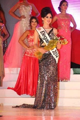 Ganó el nombramiento de Miss Elegancia 2014.