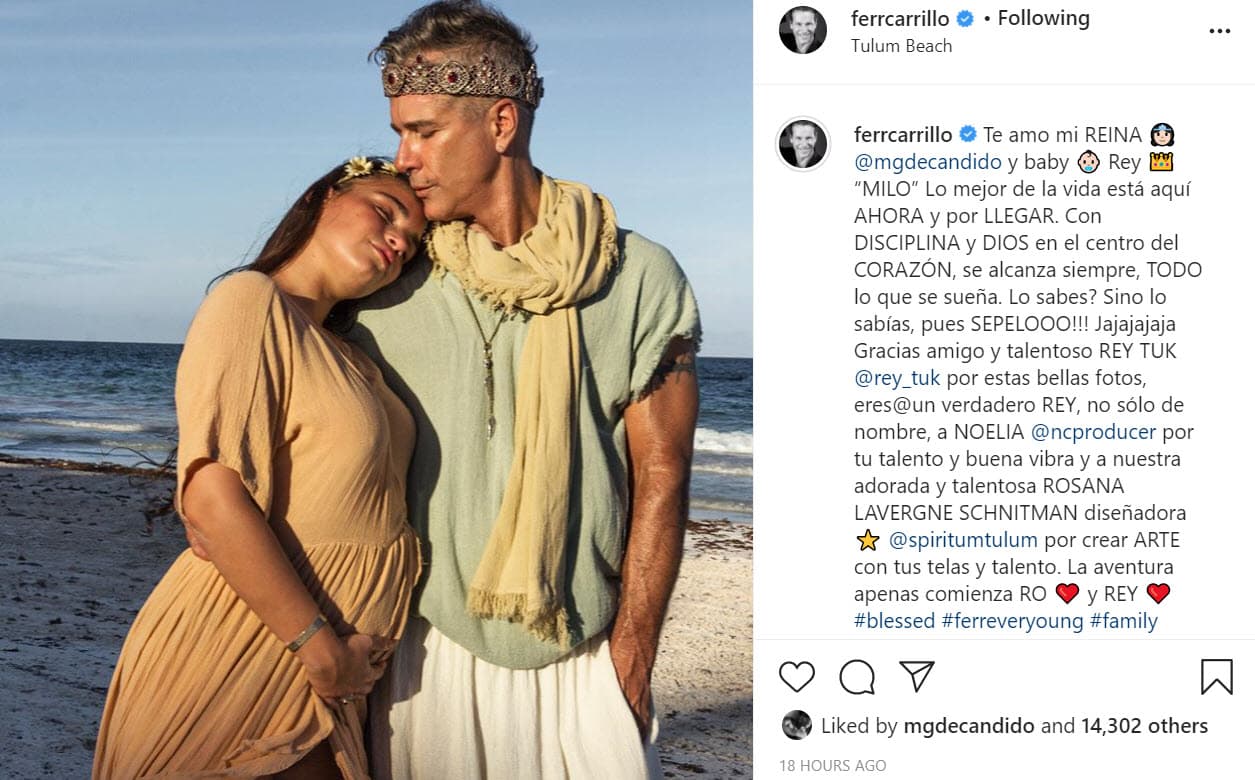 Otra pareja que experimentará muy pronto la paternidad y maternidad son 
<b><a href="https://www.univision.com/famosos/fernando-carrillo-anuncia-que-sera-papa-por-segunda-ocasion-fotos" target="_blank">Fernando Carrillo</a></b> y su prometida María Gabriela Rodríguez. 
<br>