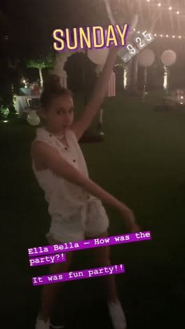 Al caer la noche, el también empresario le hizo una pequeña entrevista a Ella, quien estuvo muy contenta con su fiesta de cumpleaños.