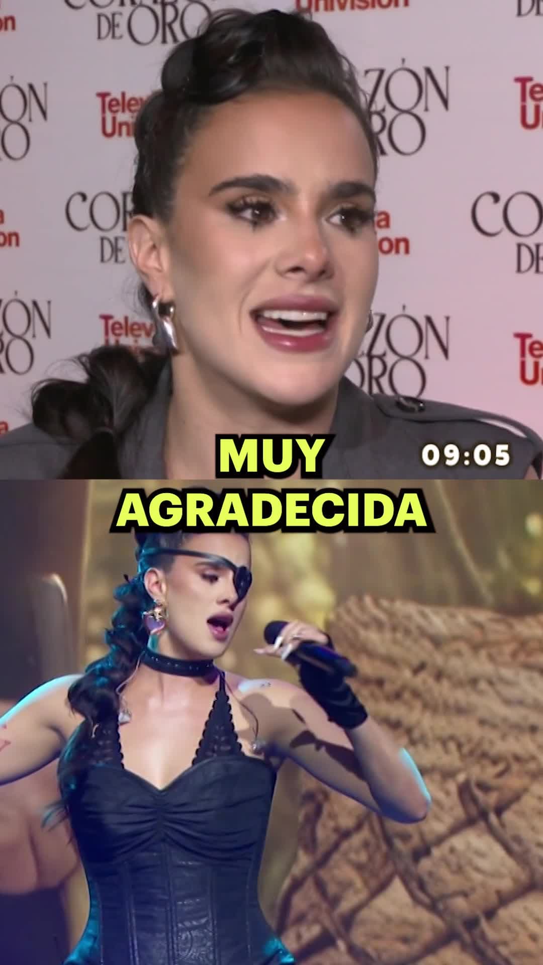 Gala Montes presenta el tema de la telenovela 'Corazón de Oro'