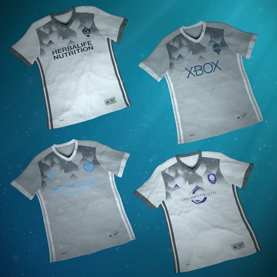 En 2017 cuatro equipos (LA Galaxy, Seattle Sounders, New York City FC y Orlando City) fueron elegidos para lucir en un fin de semana versiones alternativas de sus uniformes. Todas fabricadas con tejidos obtenidos del reciclado de basura que contamina los mares. (adidas)