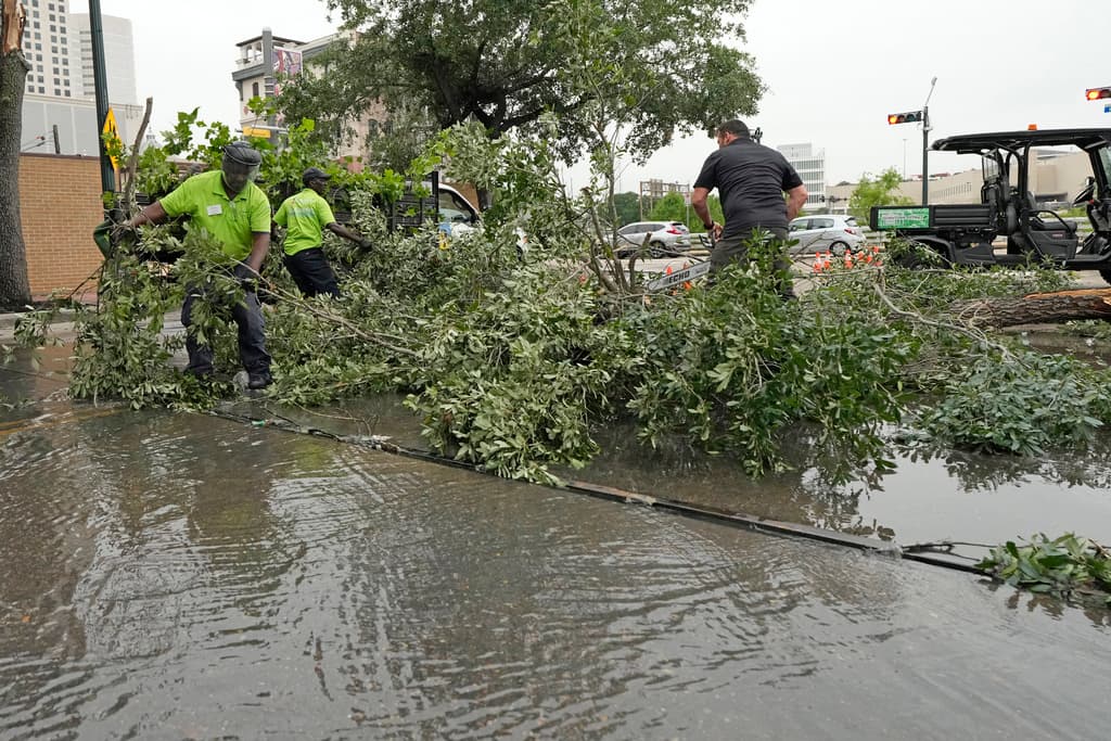 En otras zonas, los árboles caídos mantienen el paso cerrado al tránsito.