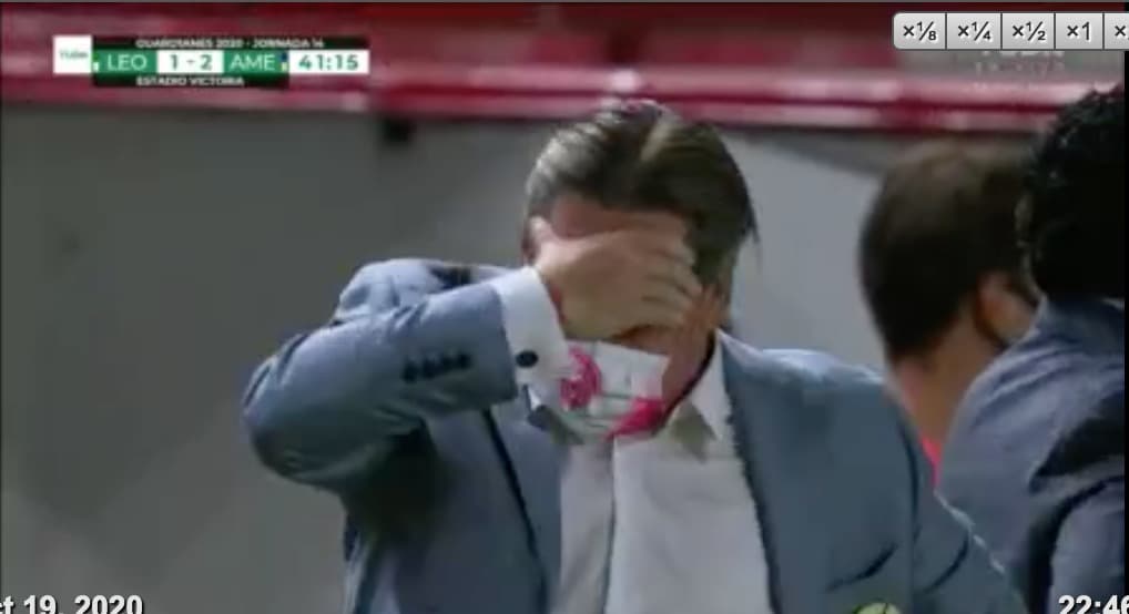 Nicolás Benedetti abandonó el partido frente al León en llanto gracias a una nueva lesión del colombiano.