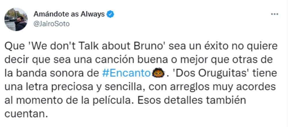 Reacciones de los fans a la ausencia de No se habla de Bruno de los Oscar