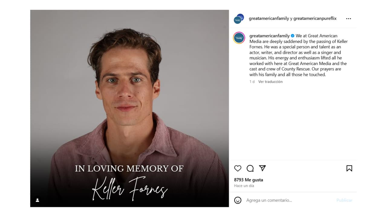 Así se dio a conocer el fallecimiento del Keller Fornes, actor de 'The Walking Dead'.