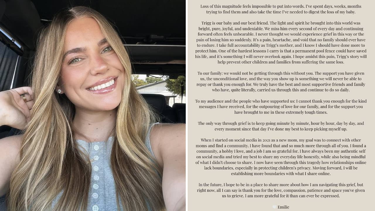 “Sé que debí haber hecho más”: Influencer Emilie Kiser habla tras la muerte de su hijo