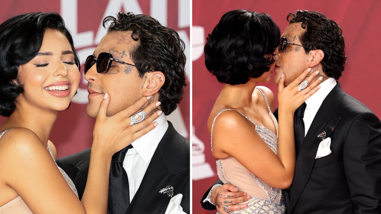 Ángela Aguilar y Nodal no se despegaban en los Latin GRAMMY: fueron la pareja sensación
