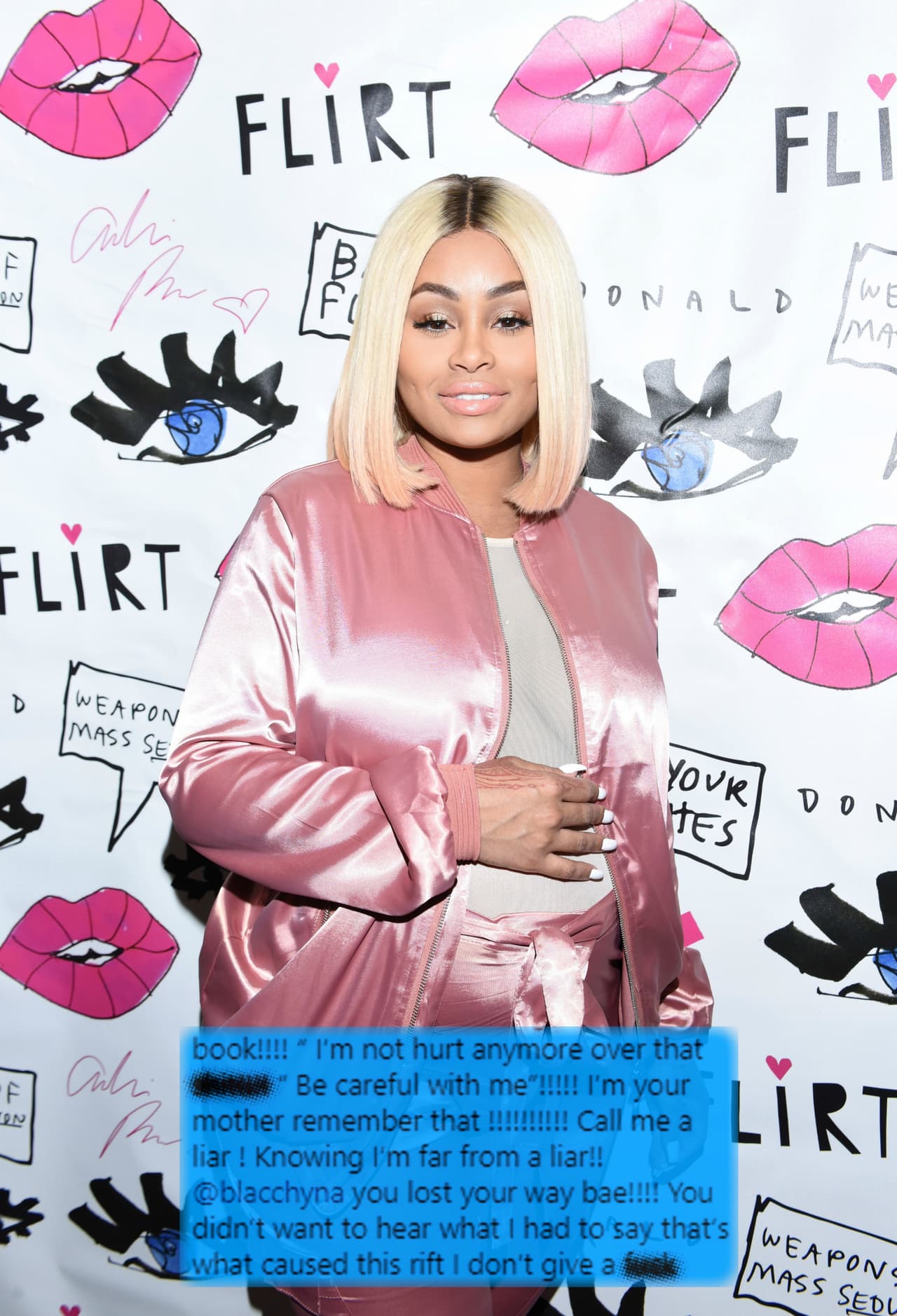 "Ya no estoy herida. ¡Sé cuidadosa conmigo! Soy tu madre, ¡recuérdalo! Llámame una mentirosa sabiendo que no lo soy" continuó la conductora, y al parecer no espera detenerse.