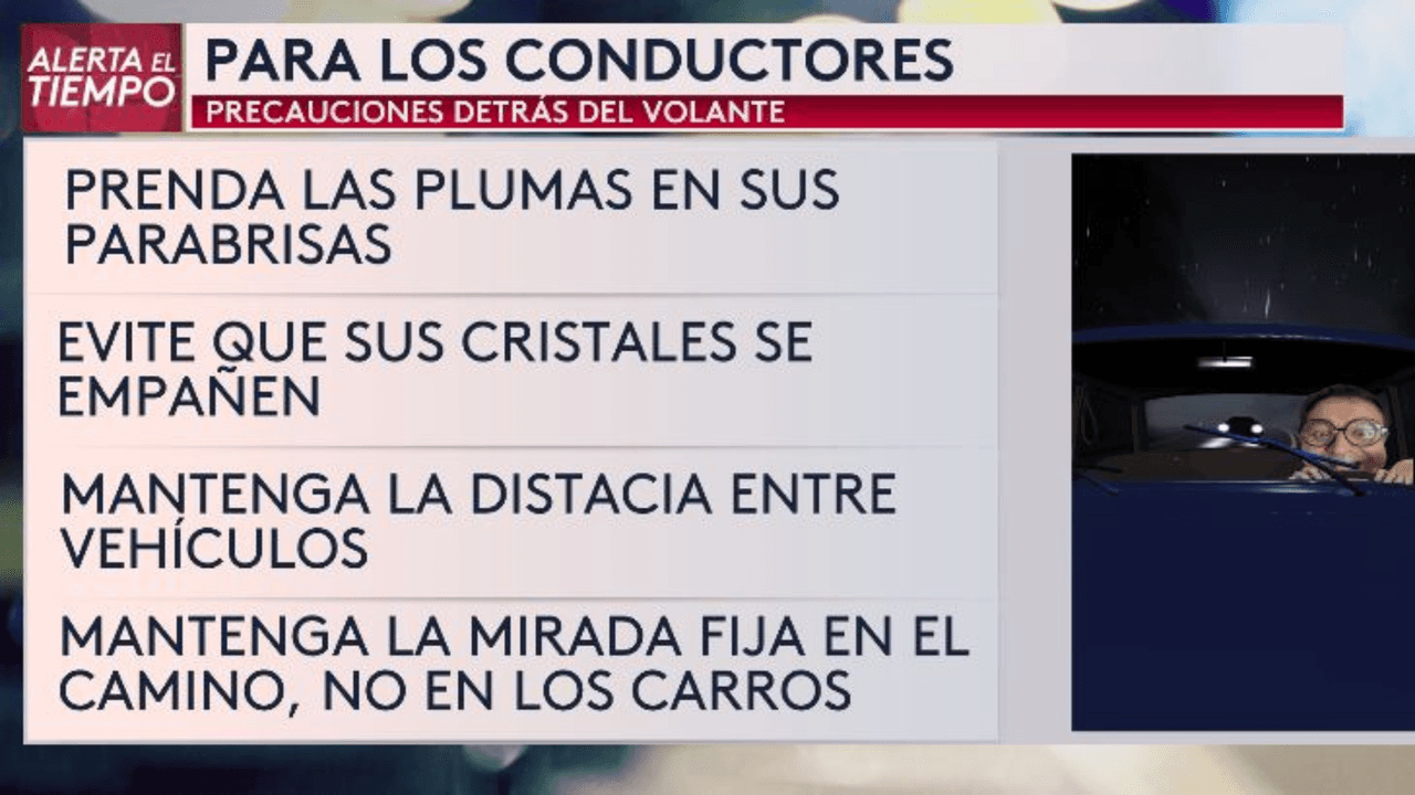 Sigue estas precauciones cuando vas manejando por la lluvia.