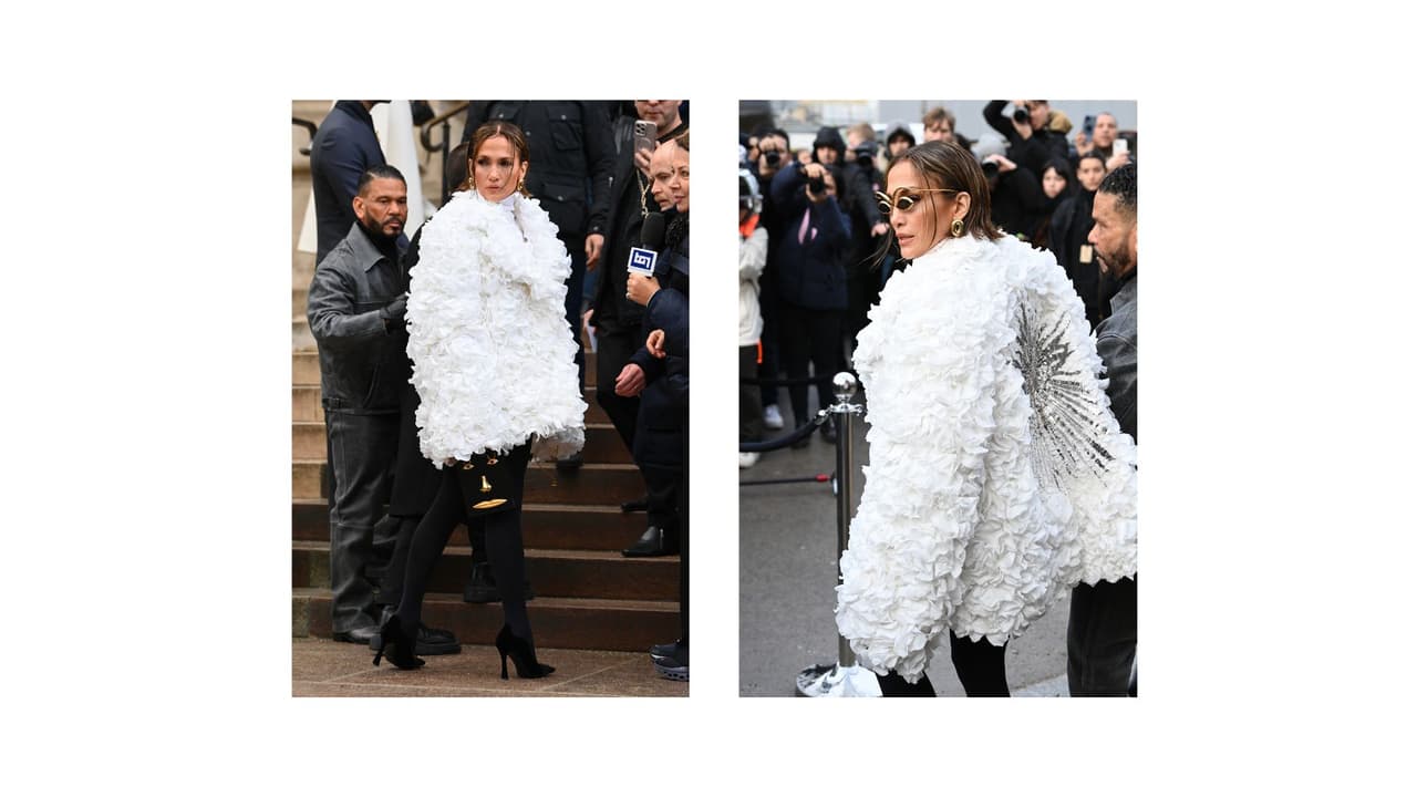 El look de Jennifer Lopez en la Semana de la Alta Costura 2024 de París.