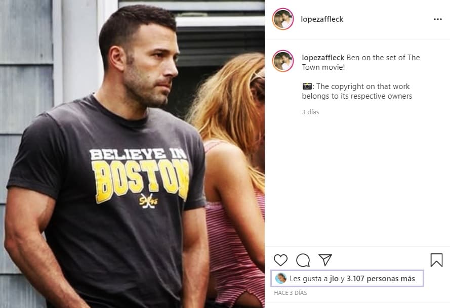 El último movimiento en Instagram de Jennifer López fue registrado en uno de estos perfiles de los seguidores. 
<b><a href="https://www.univision.com/famosos/ben-affleck-compras-hija-jlo-jennifer-garner-reacciona-fotos">La intérprete de 'El anillo' le dio 'like' a una foto de Ben Affleck</a></b>.