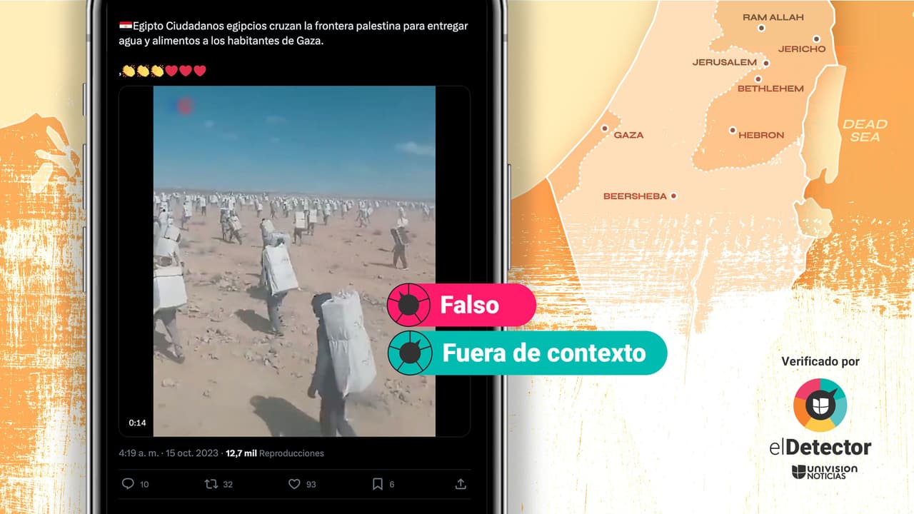 Ese video de personas que llevan supuesta “ayuda humanitaria” a Gaza no es actual: fue publicado antes de la guerra