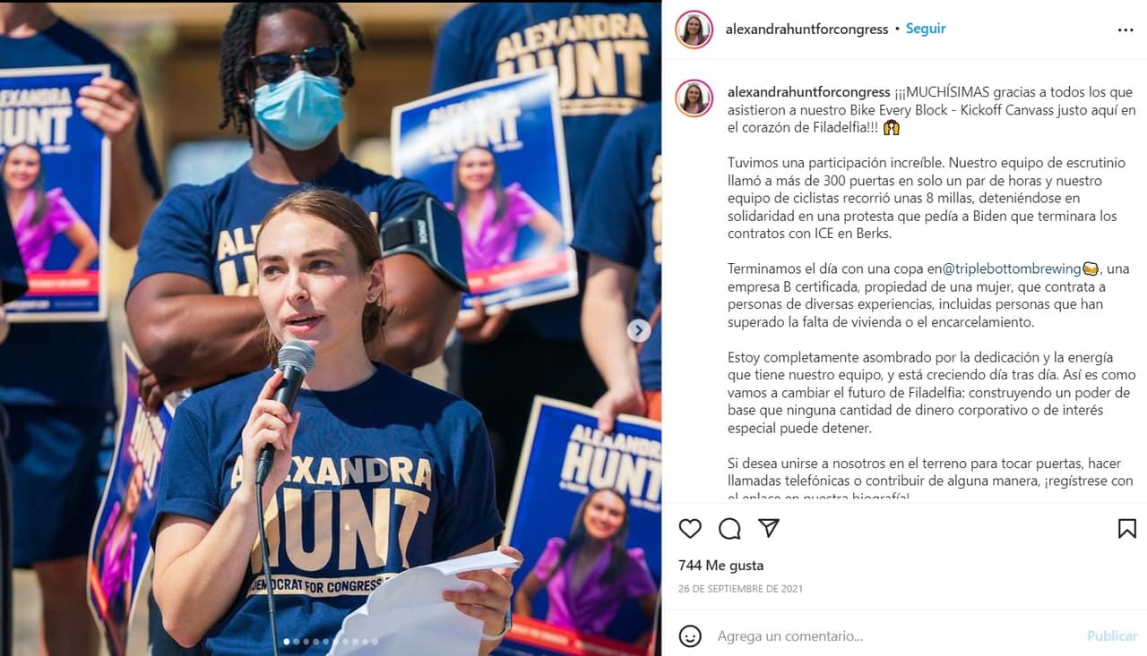 La historia de Alexandra Hunt: pasó de ser stripper a candidata al Congreso de Filadelfia en EEUU