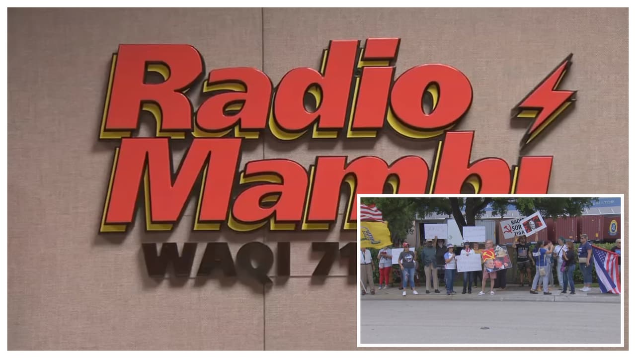 Exilio cubano en Miami protesta por la venta de emisora Radio Mambí