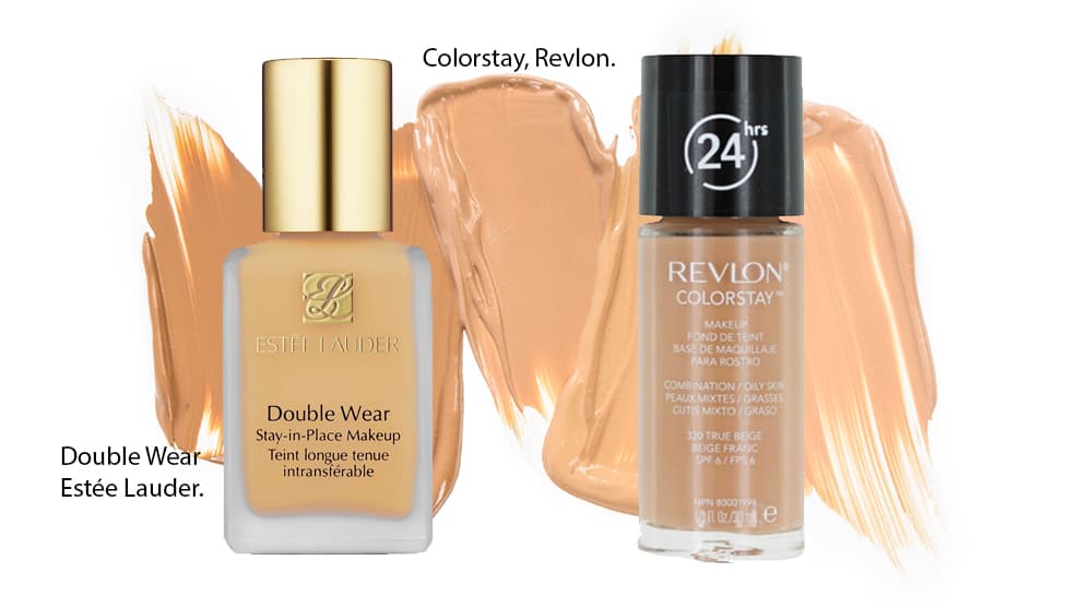 Base de maquillaje: Si tienes muchas imperfecciones en la piel elige una base de maquillaje de larga duración y de cobertura máxima. La ventaja que tienes al elegir Double Wear de Estée Lauder es que en el counter puedes escoger perfectamente el tono que te va bien. ColorStay de Revlon también tiene una cobertura divina. Lo importante es que elijas la que te vaya bien según tu presupuesto.
