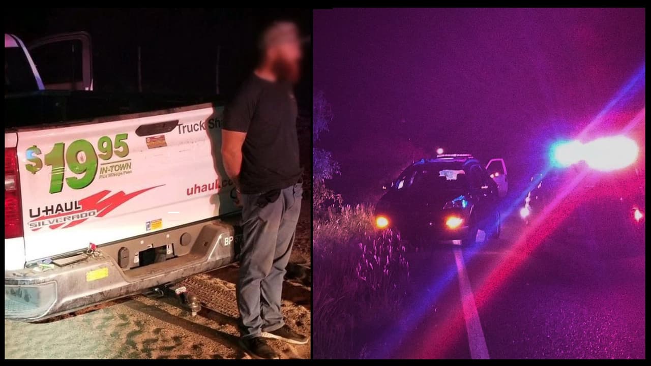 Una camioneta e U-Haul que había sido reportada como robada, un ciudadano estadounidense detenidos y en otra actividad dos vehículos con indocumentados fueron hallados cerca de Sonoita, Arizona.