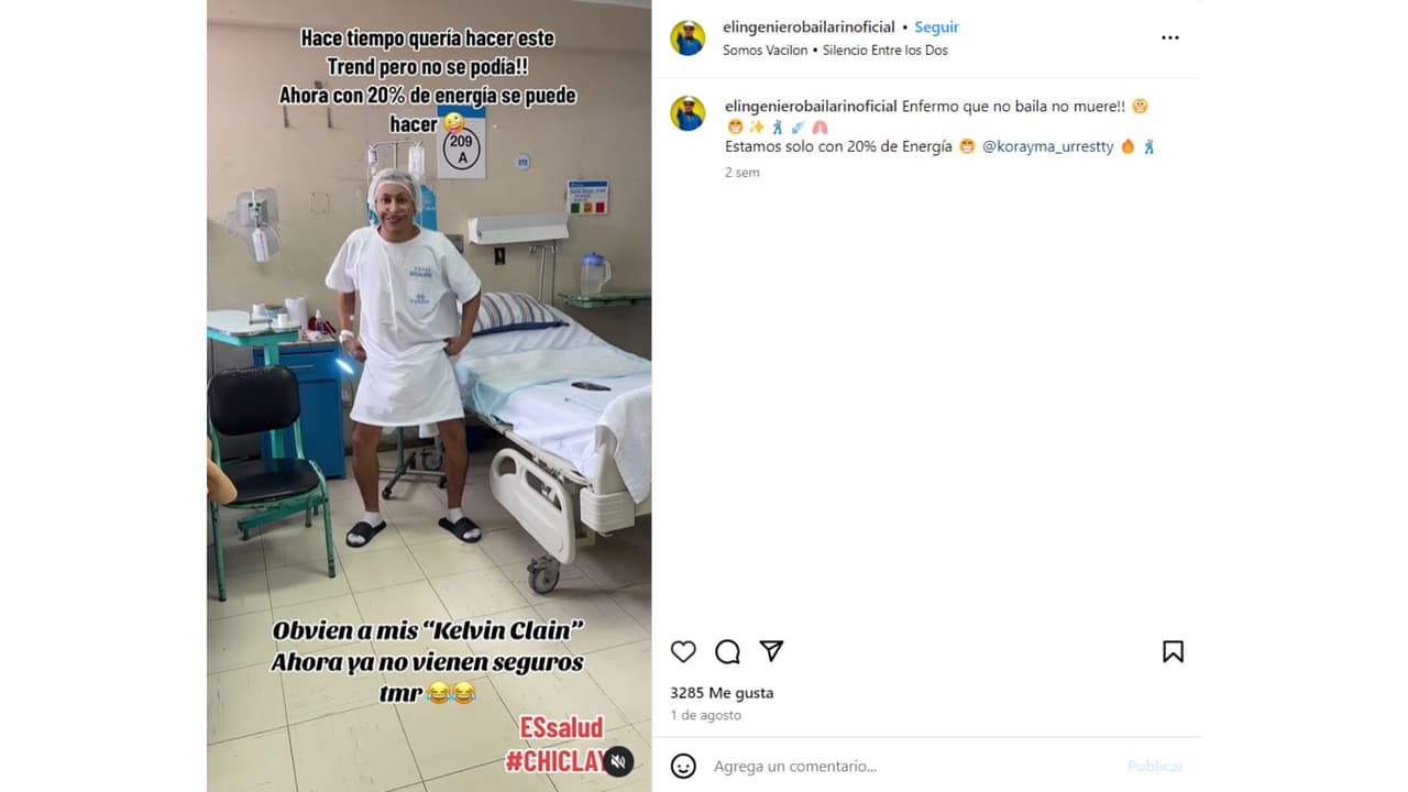 El 'Ingeniero Bailarín' había reportado mejoría en su salud a principios de agosto.