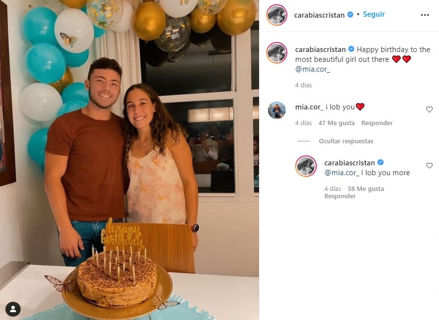 El primogénito de la actriz colombiana celebró los 16 años de la jovencita con una imagen en sus redes junto a un tierno mensaje. "
<b>Felicidades a la mujer más hermosa de todas</b>".