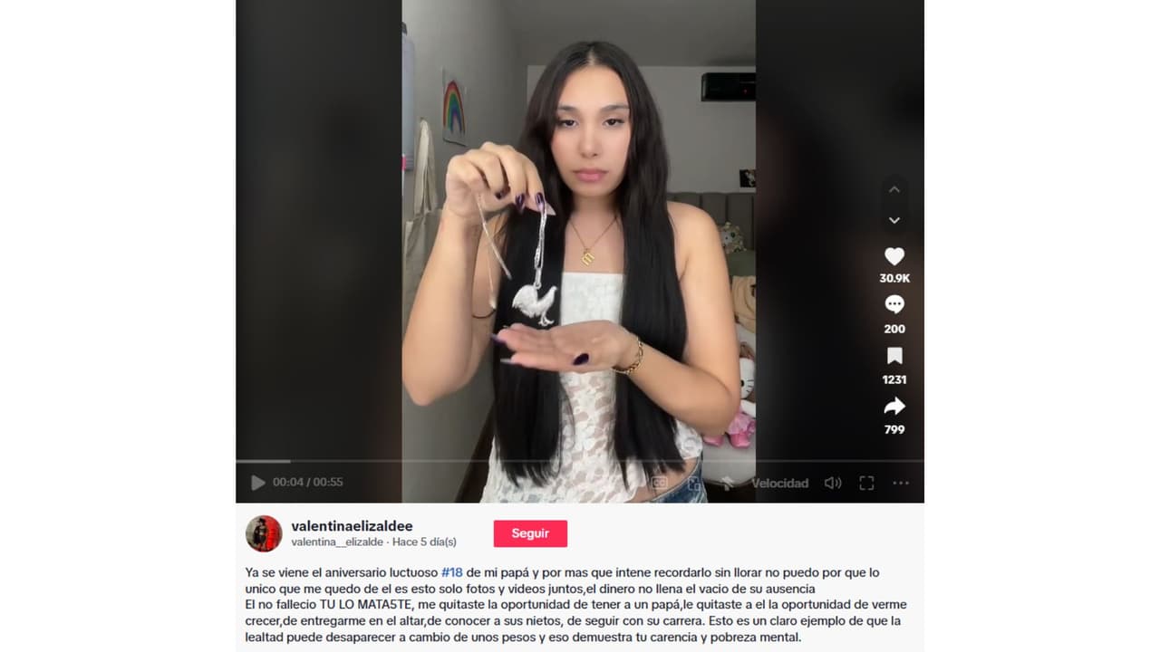 La joven reclamó al asesino de su padre sin especificar a quién dirigía sus palabras.