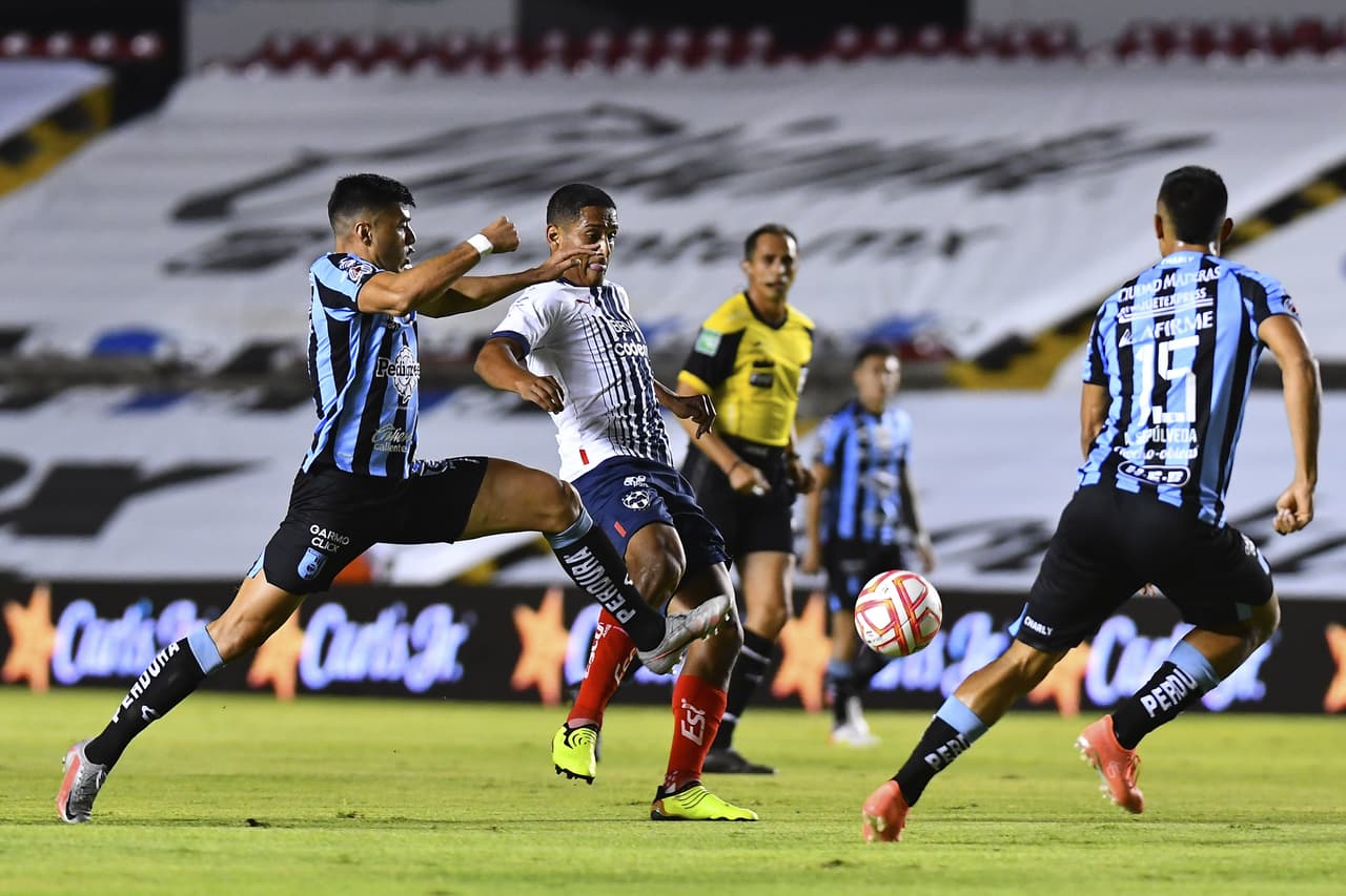 Rayados goleó 0-3 a Querétaro en la Jornada 4 con goles de Rogelio Funes Mori, Germán Berterame y Jesús Gallardo.