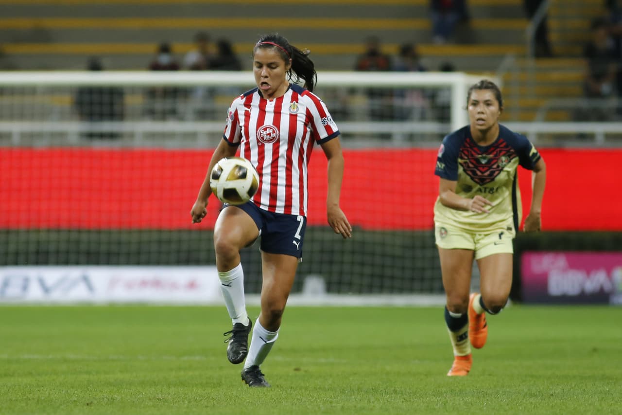 during the game Guadalajara vs America, corresponding to Quarterfinal second leg round match of Torneo Apertura Grita Mexico A21 of the Liga BBVA MX Femenil, at Akron Stadium, on December 06, 2021. 
<br>
<br> durante el partido Guadalajara vs America, correspondiente al partido de vuelta de Cuartos de Final del Torneo Apertura Grita Mexico A21 de la Liga BBVA MX Femenil, en el Estadio Akron, el 06 de diciembre de 2021.