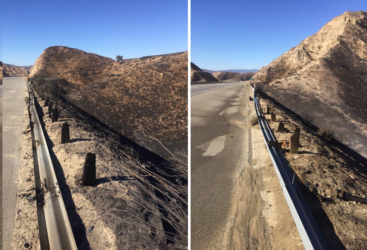  Abren parte de la autopista 14 afectada por el incendio Tick