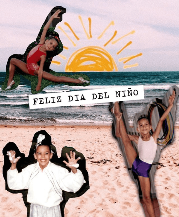 Por esta imagen podemos notar que la actriz de la que hablamos tuvo inclinaciones artísticas desde muy pequeña. Ella obtuvo su primer papel estelar en las telenovelas con 'Niña de mi corazón'.