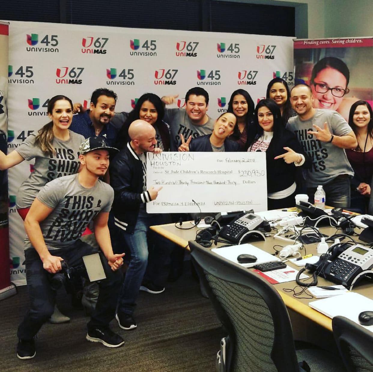 ¡GRACIAS HOUSTON!
<br>
<br>
<b>DONA AQUÍ: <a href="http://bit.ly/UnidosConStJude" target="_blank">bit.ly/UnidosConStJude</a></b>