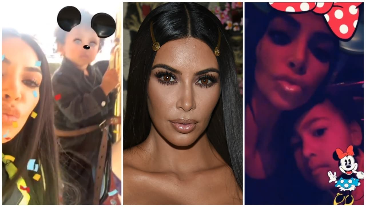 Kim Kardashian se desnuda en Instagram mientras pasea con sus hijos en Disneyland 😮