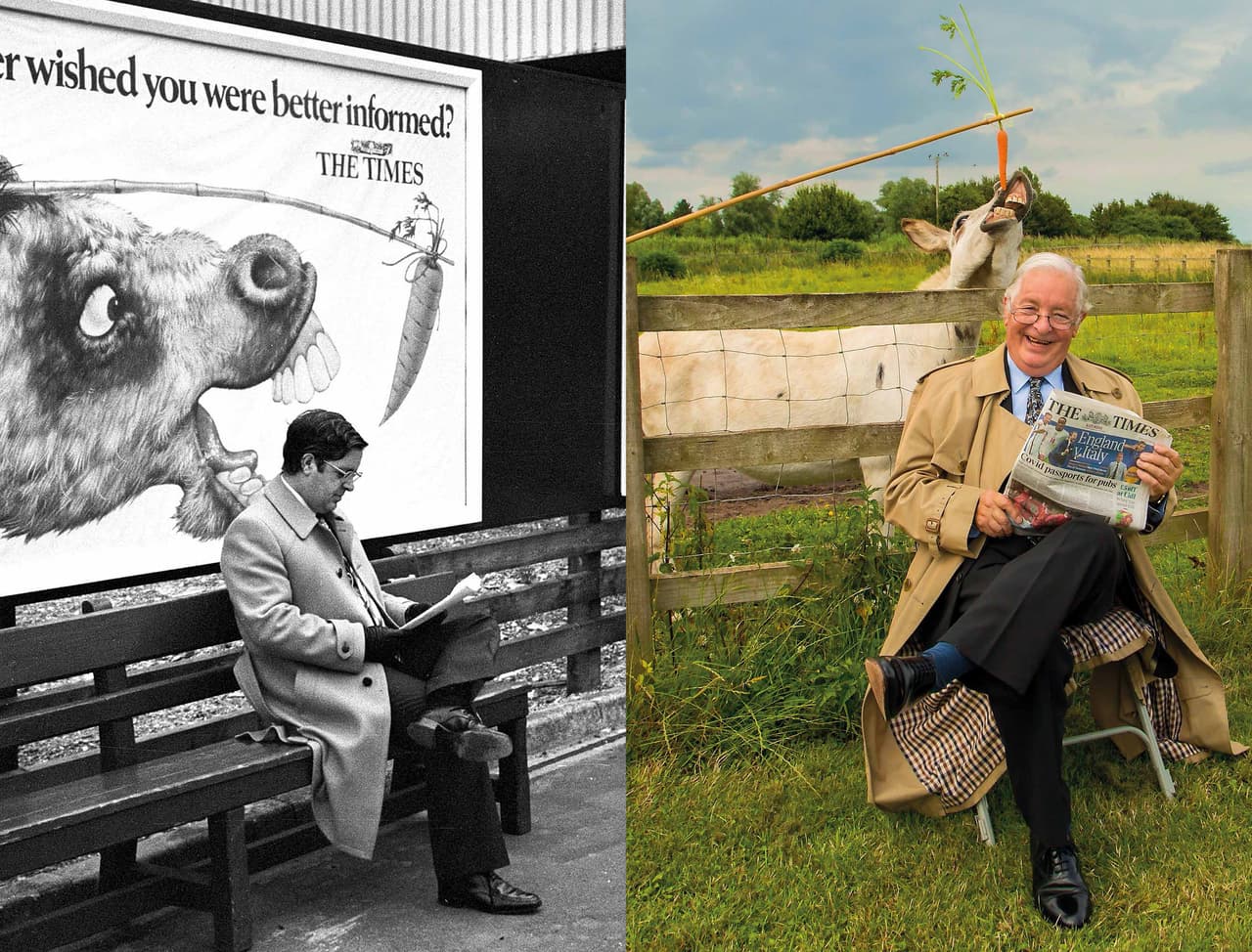 “Busqué al hombre en la estación de tren con el burro detrás durante más de 10 años”, contó el fotógrafo.
<br>
<br>La antigua cámara que usó Porsz en 1981 para fotografiar a Bernard solo le dió una oportunidad para lograr este disparo certero. Al repetir la escena 40 años después, con una nueva cámara digital, el fotógrafo pudo hacer cientos de intentos hasta que la boca de burro coincidió otra vez con su cabeza.
<br>