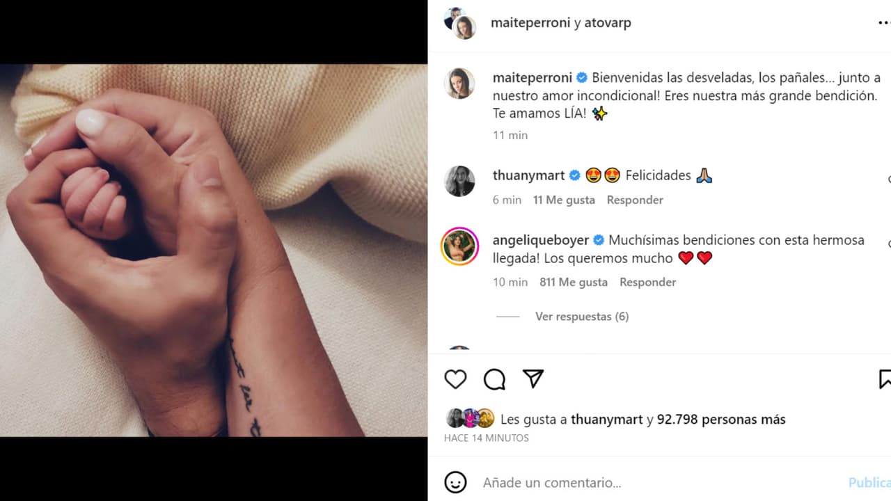 Esta es la primera foto que comparten Maite Perroni y Andrés Tovar con su bebé.