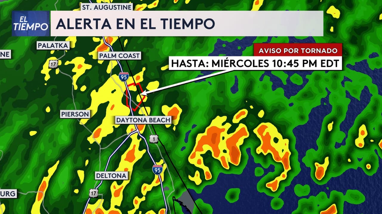 Aviso de tornado en el condado Volusia